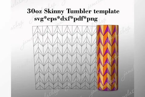 30 oz Skinny Tumbler cut file Straight Tangram Tumbler Templ