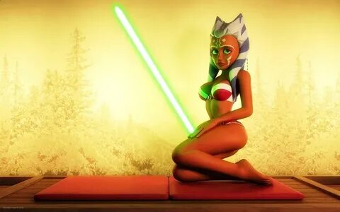 Ahsoka Tano with lightsaber Happy Star Wars Day! Nude and . 