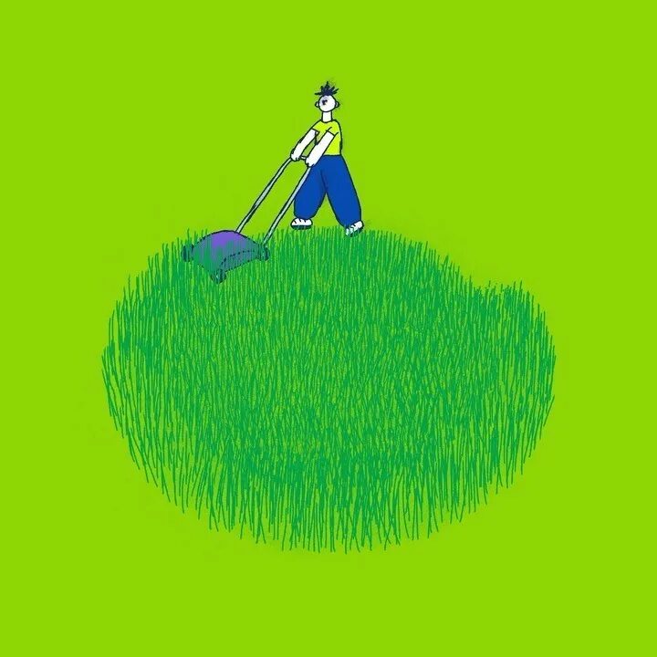 nata metlukh on Instagram: "circle of work ♻...#mowing #lawn #workwork...