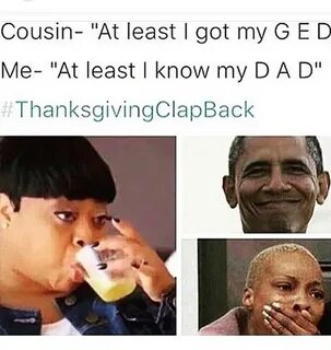 Thanksgiving clapback Memes