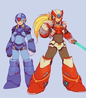 X and Zero Mega man art, Mega man, Character design