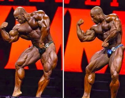 Big Ramy/Phil Heath Comparison: Single Arm Biceps Pose (Olym