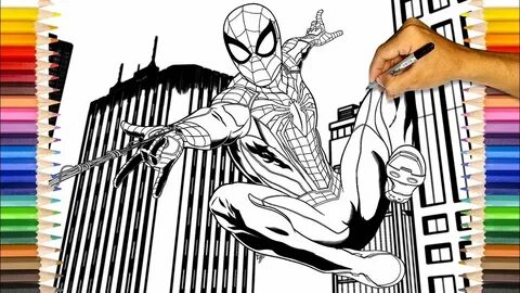 SPIDER-MAN PS4 Coloring Book Spider-Man In The City Coloring