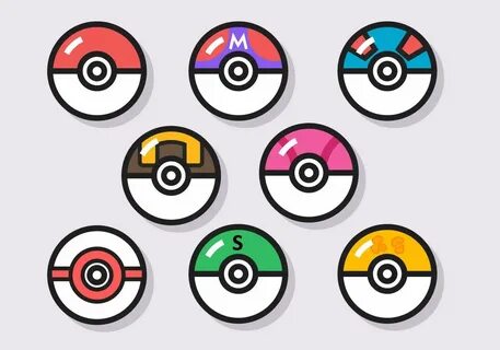 Pokemon Ball Vector Pokemon, Animal crafts for kids, Cute po