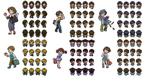 Gen 3 Pokemon Trainer Overworld Sprites - Lolololololololx3