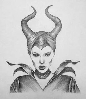 AGZR STUDIOS в Твиттере: "Maleficent Pencil Drawing handmade