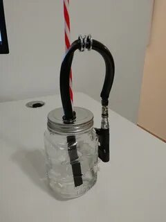 DIY mason jar bong for a vape pen. - Imgur