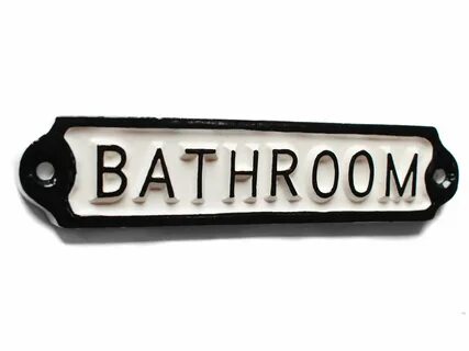 Vintage Style Men Restroom Signs Cast Iron Gas Station Garag