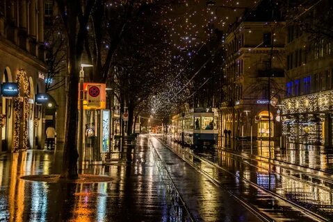 Nature rainy walk lights city city lights road rain wallpape