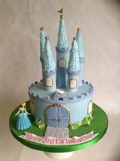 Single tier Cinderella Castle Castle birthday cakes, Princes