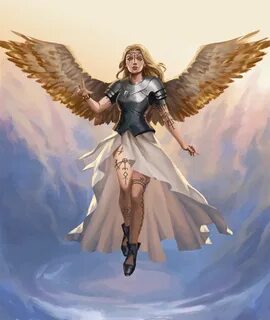 Angrboda Aasimar paladin female, Dungeons and dragons art, F