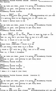 "Strawberry Fields" - The Beatles #guitarsongs Lyrics and ch