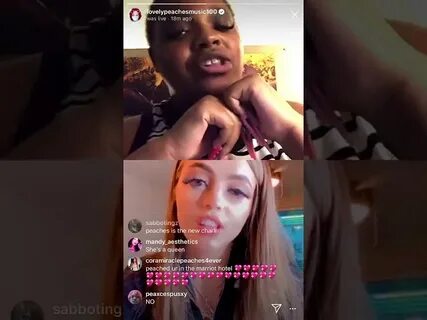 Lovely Peaches talking to herself on Instagram live - LiteTu