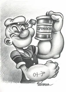 Popeye The Sailor - Original Drawing - Joan Vizcarra - - Cat
