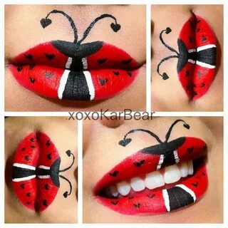 Ladybug Lips Makeup Tutorial - Makeup Geek Lip art, Lady bug