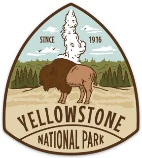 Yellowstone National Park Sticker Yellowstone national park,