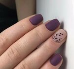 Фиолетовые матовые ногти (78 фото)