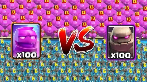 MAX Elixir Golem Vs MIN Golem Clash Royale Super Challenge #