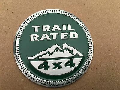 Trail Rated 4X4 Logo 3D Metal Racing Rally Front Hood Grill 