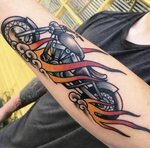Motorcycle by Brian Tattoo styles, Tattoos, Tribal tattoos