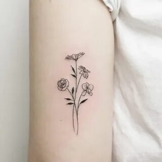 So cute 💕 * Artis Delicate flower tattoo, Small tattoos, Flo