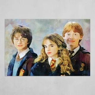 Hermione-Ron-Harry by MHEE