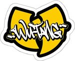 W Tang 5.25 inch Wide Logo Hip Sale item HOP for Sticker Dec