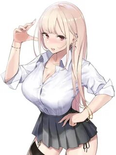 Safebooru - 1girl bangs black legwear black skirt blonde hai