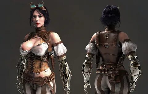 Makingof 3d realistic model Lady Mechanika Animation Worlds