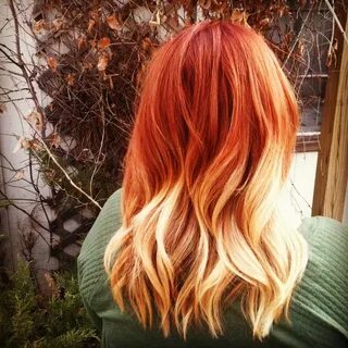 Red to blonde ombré. Ombre hair blonde, Red blonde ombre, Re
