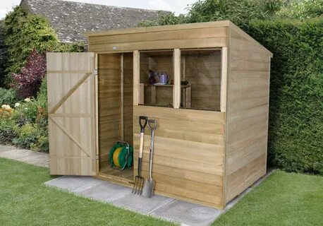 7 × 5 Pressure Treated Pent Shed - Peppers Garden Centre