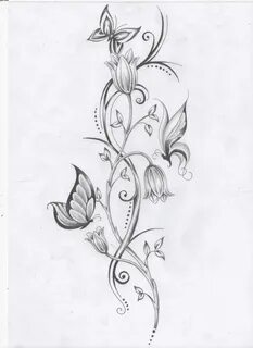 flower vine tattoos - Google Search Blumenranken tattoo, Blu