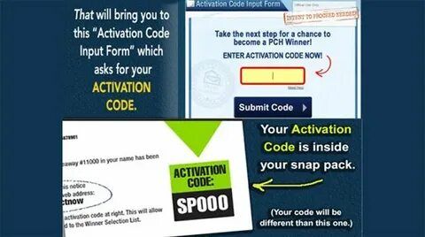 www.pch.com/actnow PCH Activation Code Input Form Lotto winn