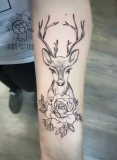 Марина Котова татуировка олень tattoo deer Deer tattoo desig