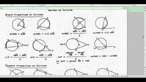 Geometry Unit 10 Circles Test Answer Key - Honors Geometry -