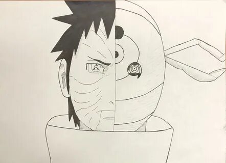 Sasuke Drawing Half Face - Sasuke uchiha from the 1st half o