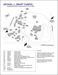 Suffolk County Community College Brentwood Campus Map - Hill