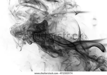 Foto Stok Toxic Fumes Movement On White Background (Edit Sek