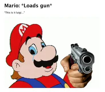 This Is It Luigi Shoot Hand Pointing a Gun Know Your Meme