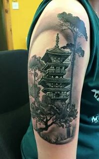 Japanese Pagoda tattoo