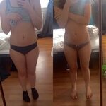 Before and After 8 lbs Fat Loss 5'3 Female 116 lbs to 108 lb