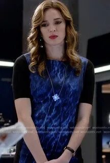 Caitlin’s water print dress on The Flash Danielle panabaker 