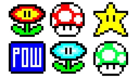 コ レ ク シ ョ ン grid mario power ups pixel art 269183 - Gambarsa