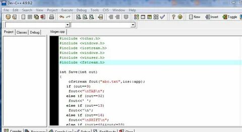 C++ keylogger Source Code Hacking