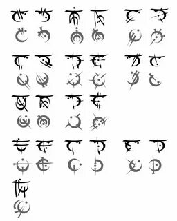 Allomantic Symbols/Alphabet - Mistborn Magic symbols, Typogr