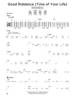 Green Day Good Riddance (Time Of Your Life) Sheet Music Note