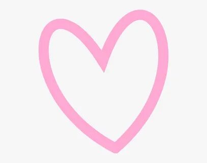 Pink Heart Outline Clipart Banner Library Slant Pink - Pink 