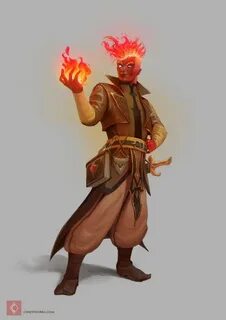 Firezard, my friend’s character from D&D, he’s a fire Genasi
