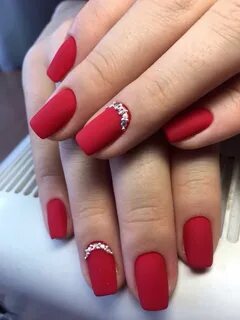 Pin by Виноградова Алина on Y Red gel nails, Nail colors, Ch