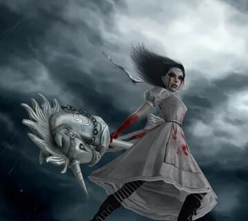 Скачать обои alice madness returns, hysteria, pony, alice-vi